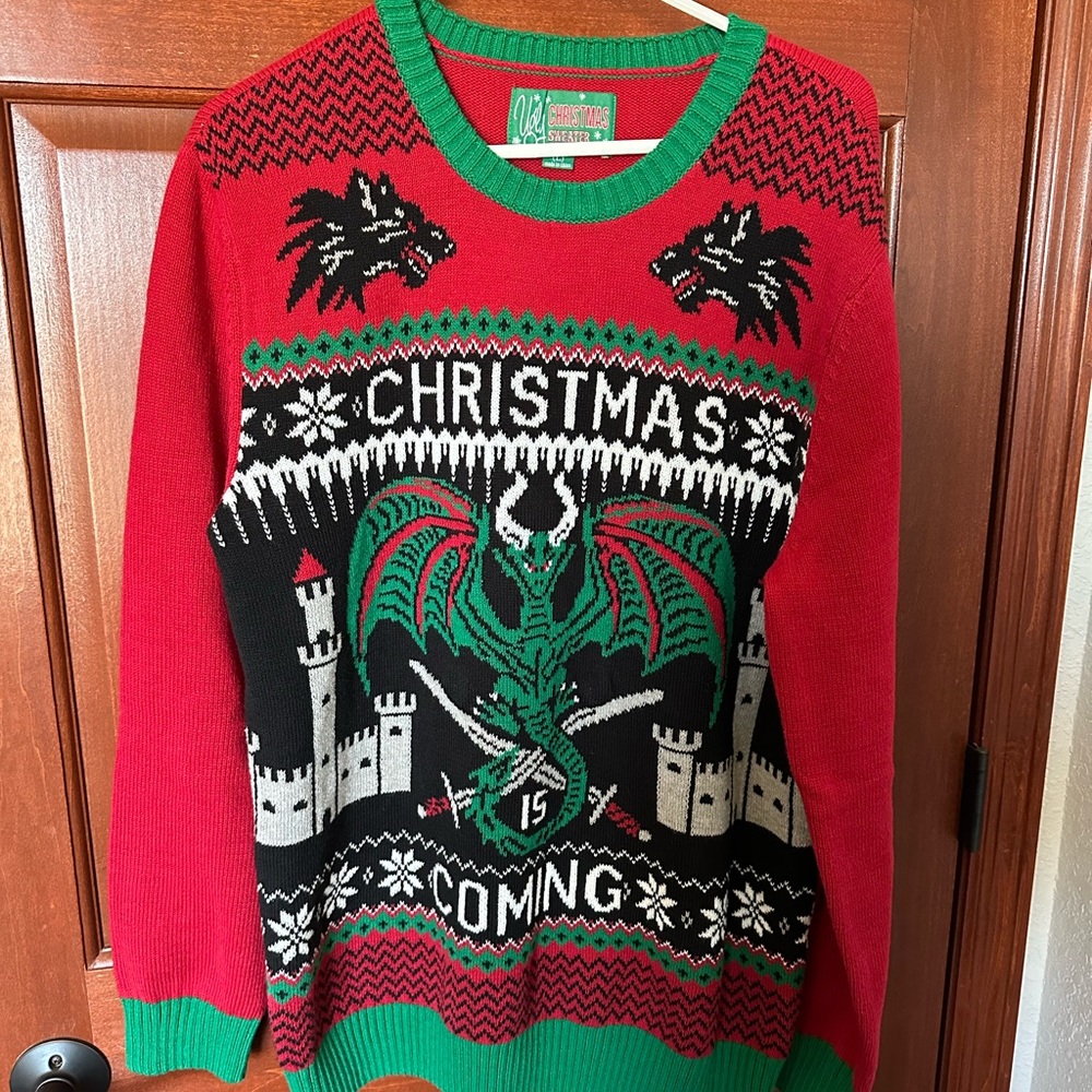 Fun ulgy Christmas sweater with lights